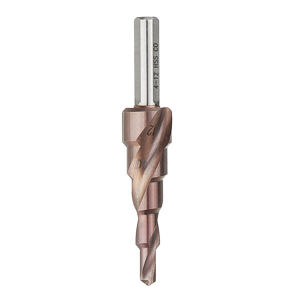 Drillpro M35 Cobalt Step Drill Bit - 4-32mm Triangle Shank - Spiral Flute - Image 3