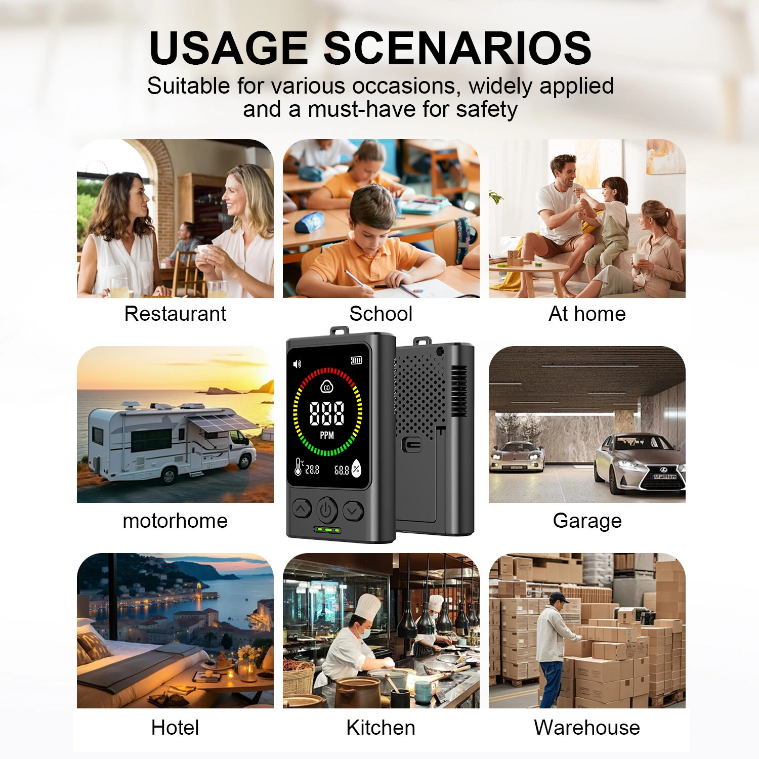 Carbon Monoxide Alarm | Portable CO Monitor 0-999ppm | LED Display & Type-C Charging - Image 4