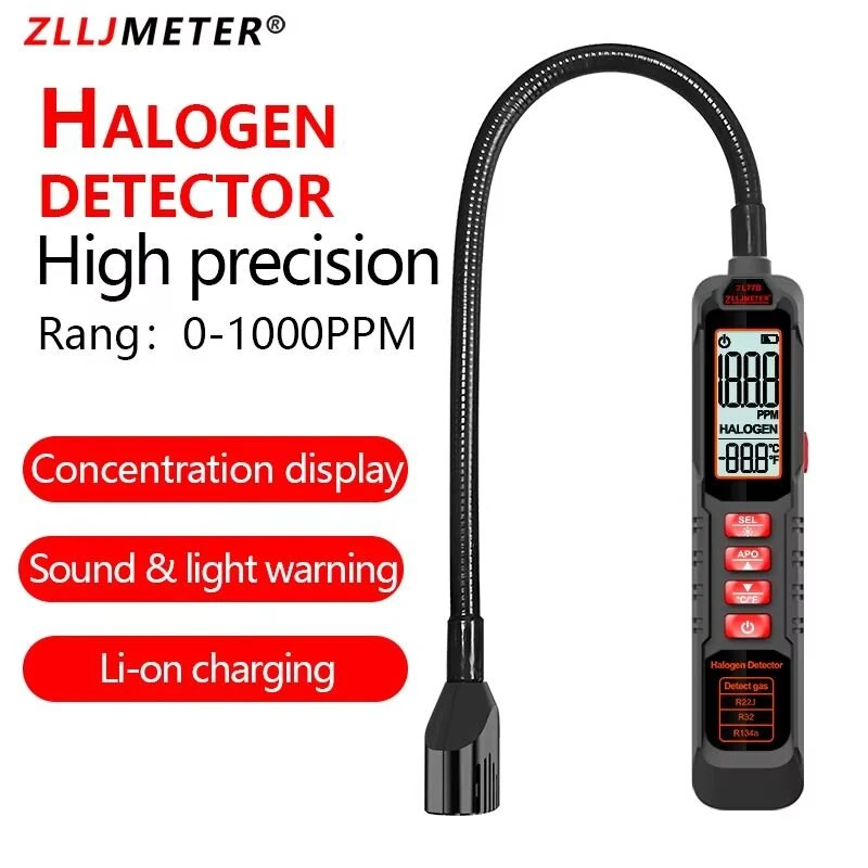 Professional HVAC Refrigerant Leak Detector - High Sensitivity for R22 R410A R134A | LED LCD Display - Image 2