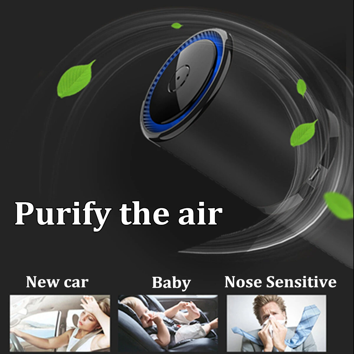 Car Air Purifier Ionizer - USB Ionic Cleaner for Smoke & Odor Removal - Image 4