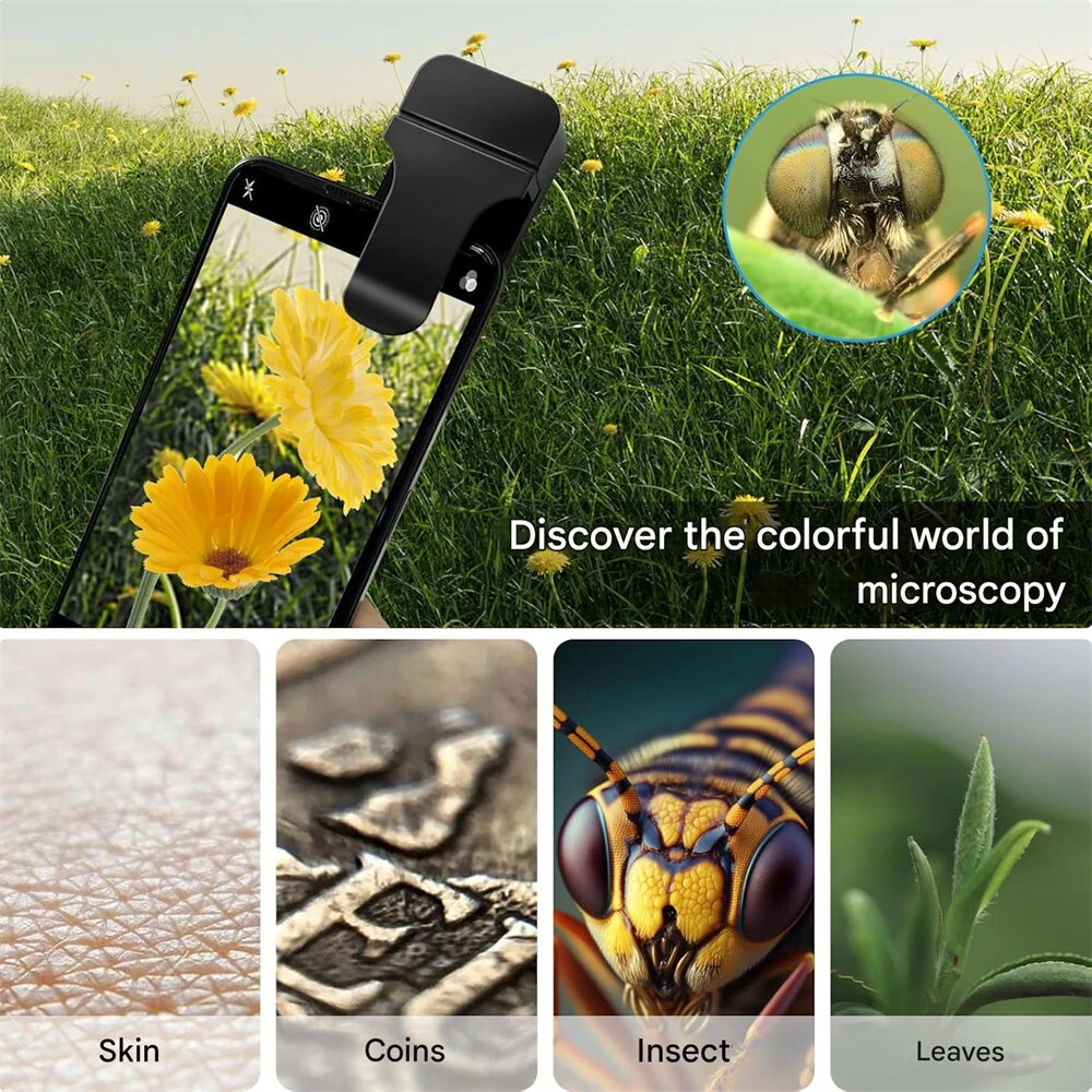 Mobile Phone Microscope - 200x Magnification with LED Light & CPL Filter - Image 5