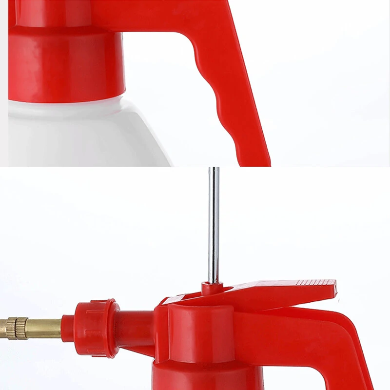 White Orange Hand-held Pressure Watering Can - 1.5L & 2L Small Spray Bottle for Gardening - Image 5