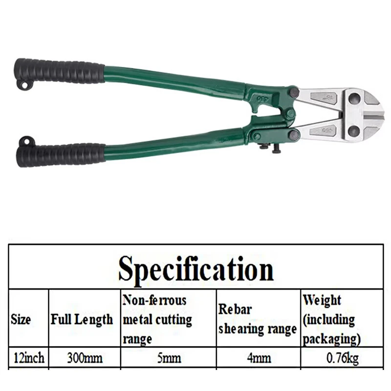 Bolt Cutter 12 Inch | High-Quality Steel for Metal & Rebar | Ergonomic Grip - Image 5