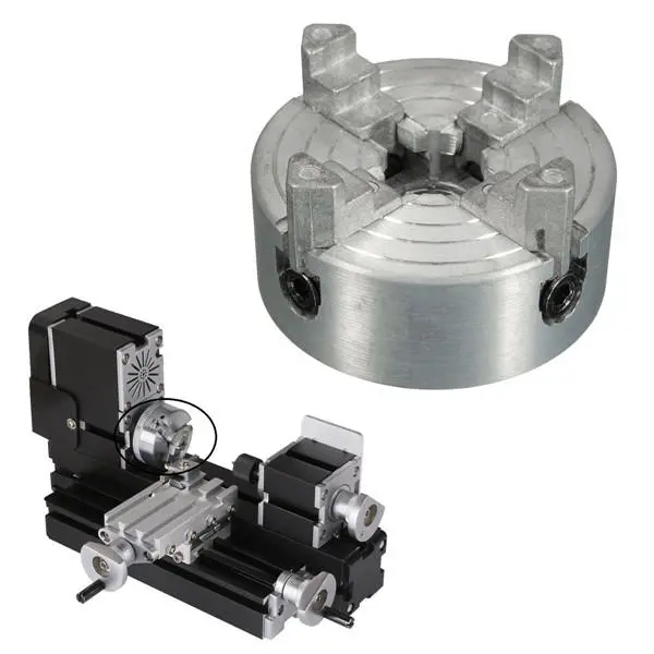 Mini Metal 4 Jaw Lathe Chuck - 1.8-56mm Capacity | Lathe Accessory - Image 2
