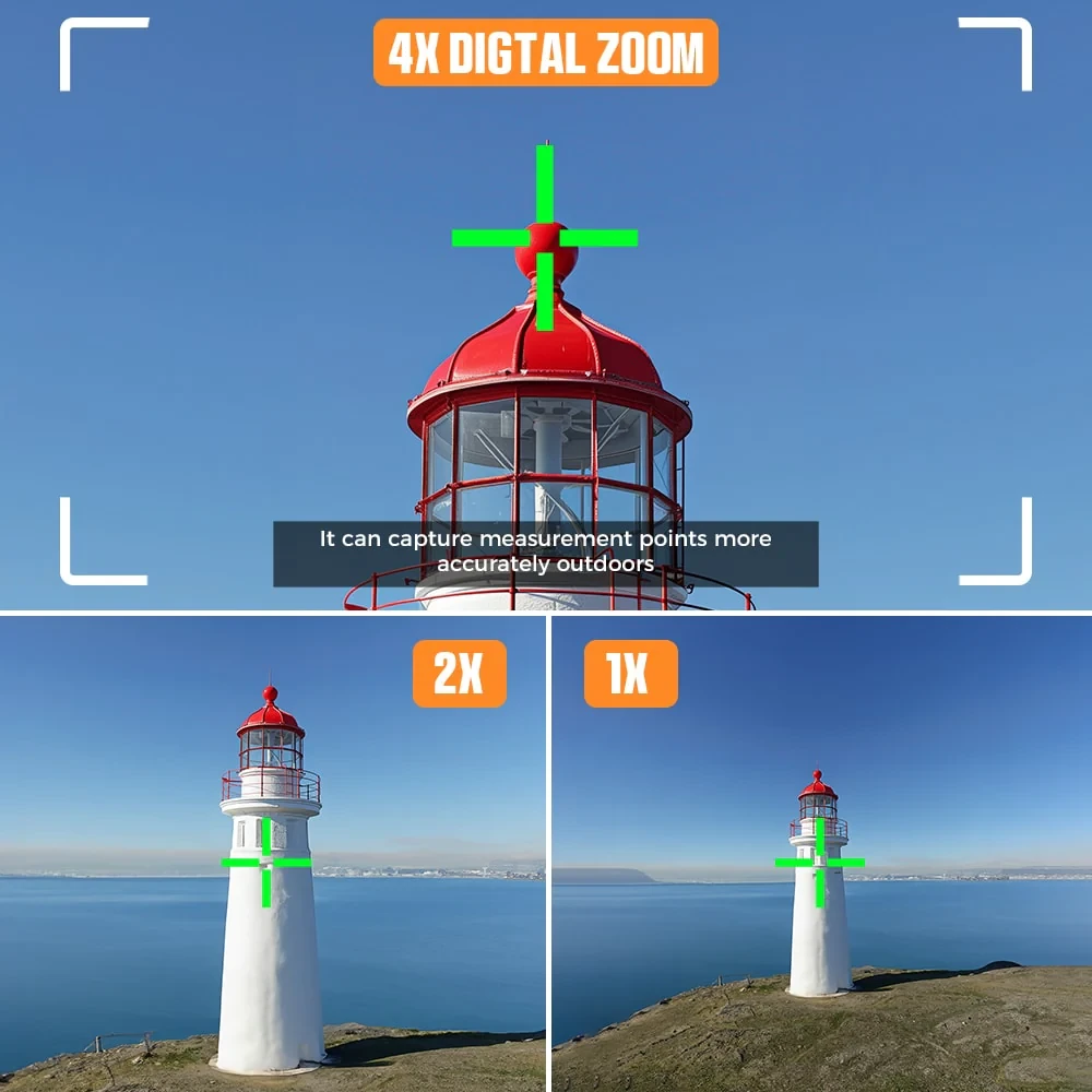 CIGMAN CD-120G Laser Distance Measure 120M | IP68 Waterproof & Bluetooth | 2.4 IPS Display - Image 3