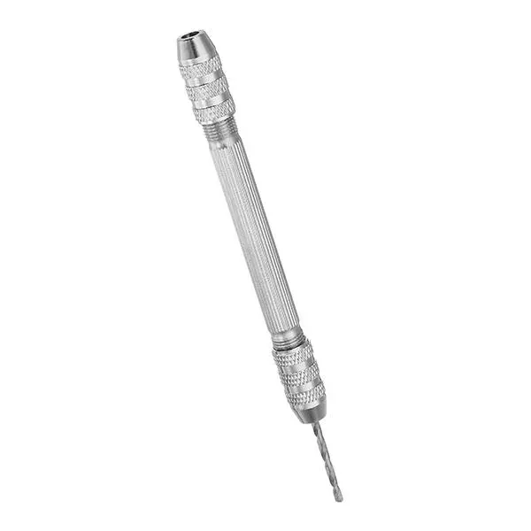 Double Head Chuck Mini Hand Drill | 0.5-3.2mm with 10pc Drill Bits Set - Image 3