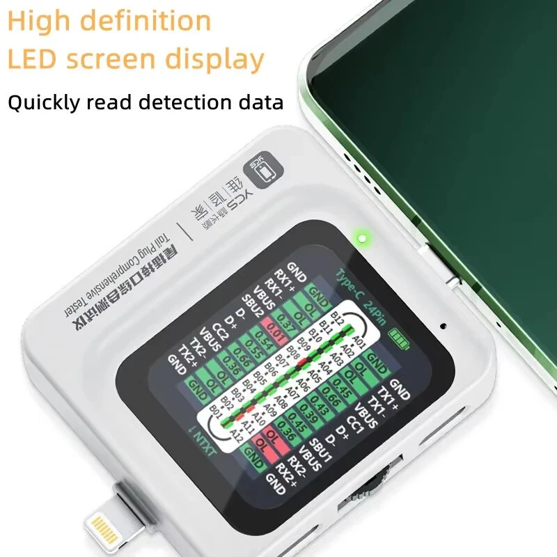 YCS TNS360 USB Tester | 30V 5A Automatic Scanning Tool | Mobile Phone Tail Plug - Image 3