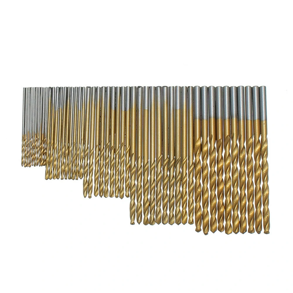 Drillpro HSS Titanium Coated Twist Drill Bit Set - 50PCS 1-3mm High Speed Steel - Image 4