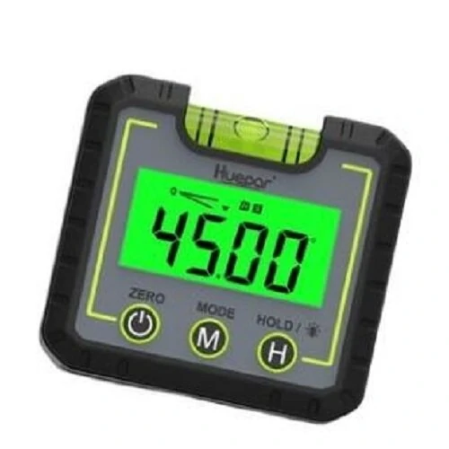 Huepal 360° Mini Digital Goniometer | V-Shaped Magnetic Base & Backlit LCD - Image 3