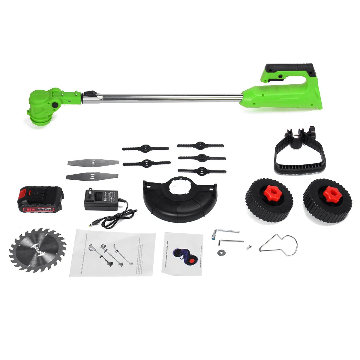 1500W Cordless Electric Grass Trimmer & Weed Eater - Lawn Mower w/ Battery - Image 3