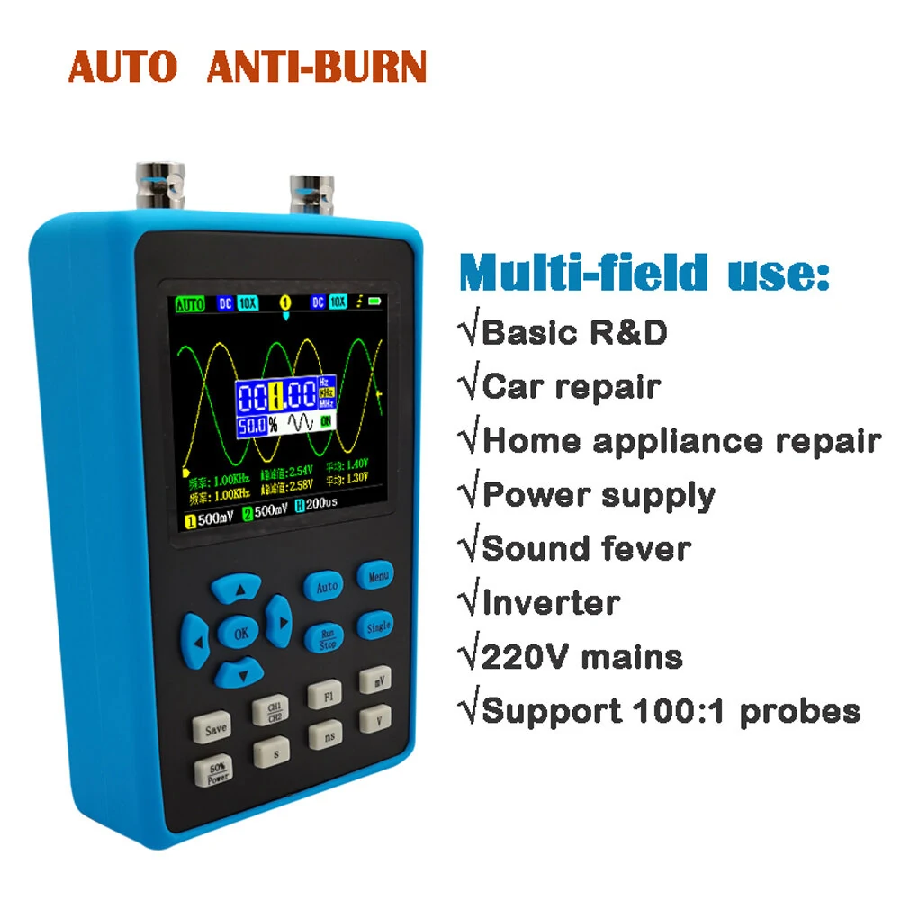 DSO2512G 2.8 120M Digital Oscilloscope | Dual Channel & Signal Generator | 500GS/s - Image 3
