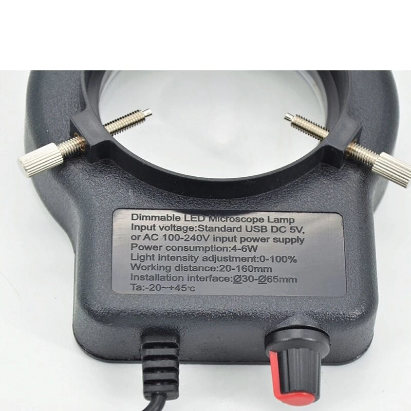 PDOK Adjustable LED Ring Light for Stereo Microscopes | Illuminated Circle Lamp - Image 5