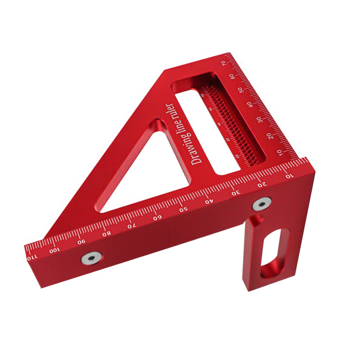 Carpenter Square - Aluminum Miter Triangle Ruler | 45/90 Degree Protractor - Image 5