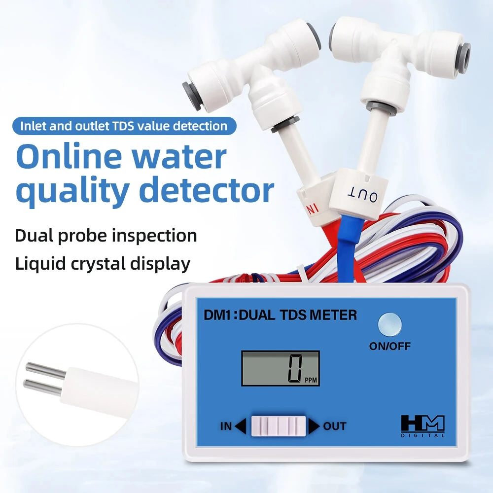 Dual Probe DM-1 TDS Meter | 0-9990PPM Water Tester for Aquarium & Tap Water - Image 3