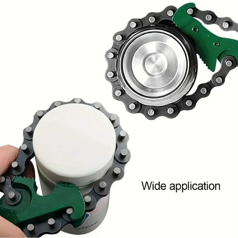 Steel Adjustable Chain Wrench - Heavy Duty Oil Filter Removal Tool | 9-Inch 12-Inch - Image 3