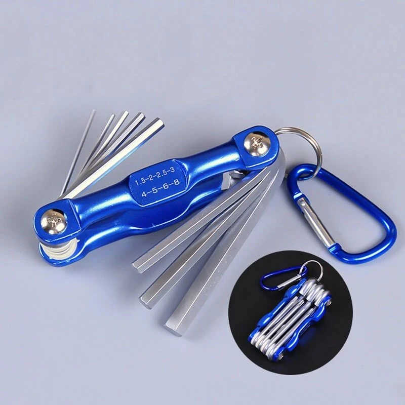 Folding Hex Wrench Set | Metric Allen Keys | Portable Metal Hand Tool Set - Image 4
