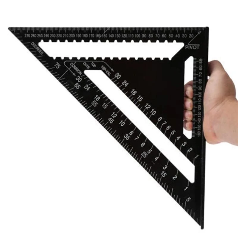 Johnson Level & Tool 7/12 Aluminum Angle Ruler - Metric Protractor & Woodworking Speed Square - Image 5