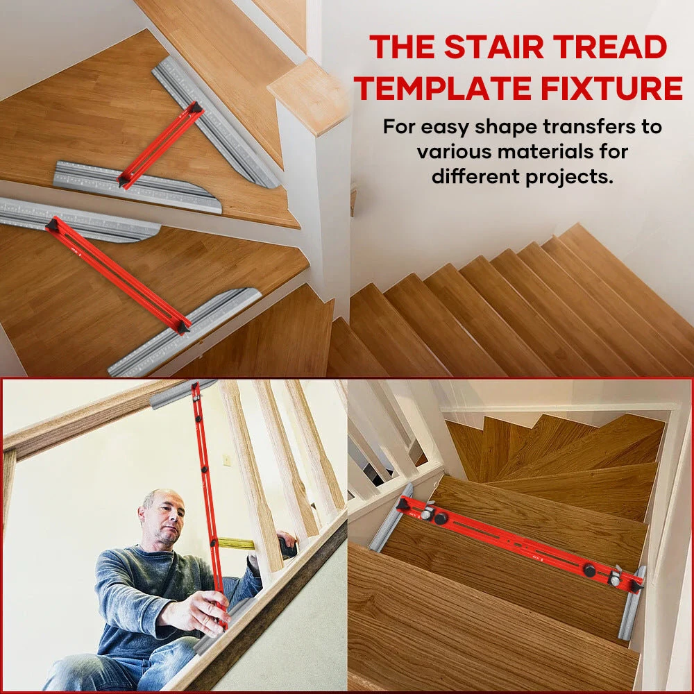 Stair Tread Template Tool | Heavy Duty Layout Gauge & Measuring Jig for Home - Image 3