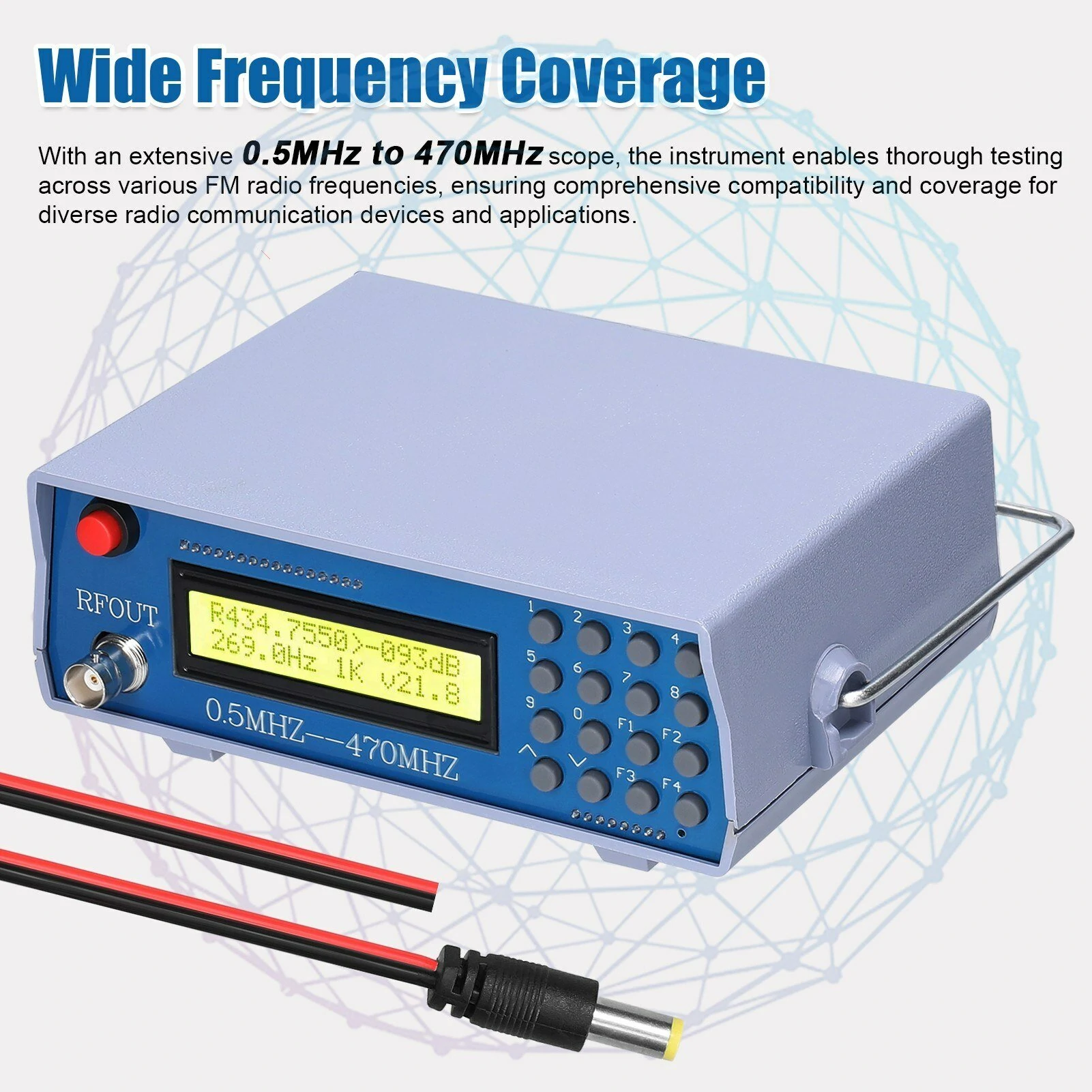 Signal Generator 0.5M-470M | RF Source with 800Hz Tone Modulator | Debugging Tester for Interphone - Image 5