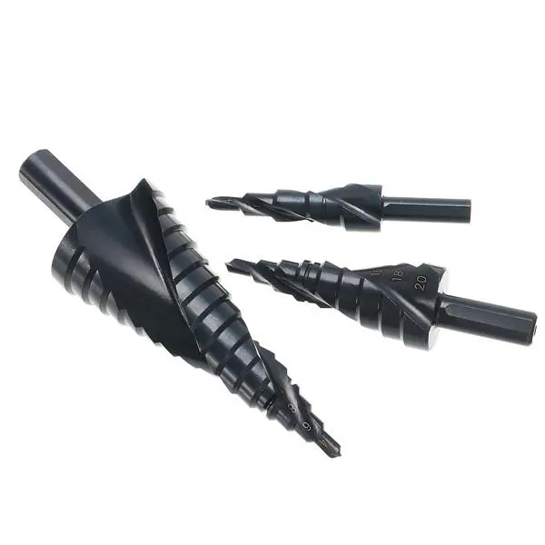 3pcs HSS Step Drill Bits Set - 4-12/20/32mm | Spiral Grooved Hole Cutter - Image 5