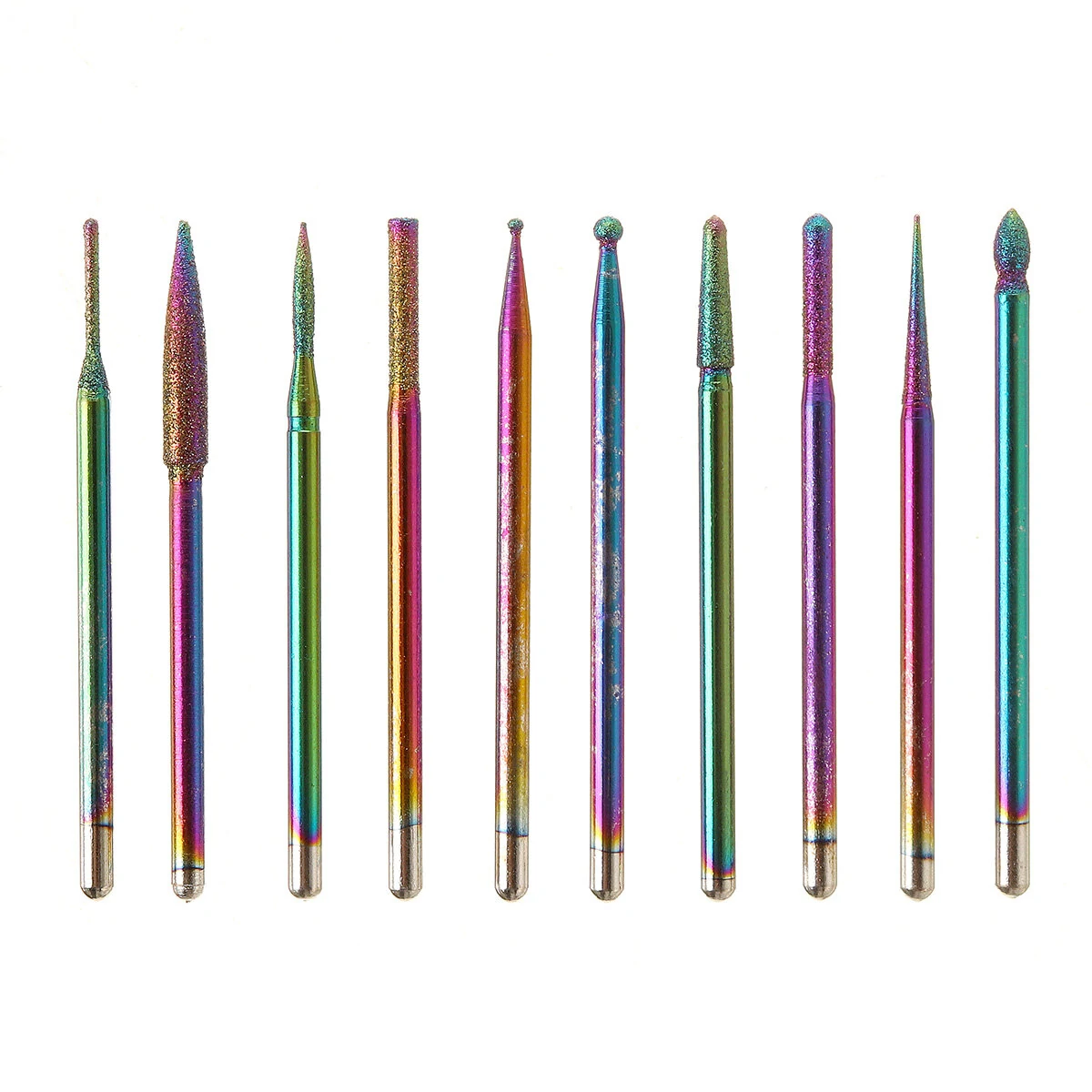 10pcs Tungsten Carbide Nail Drill Bits - Electric Nail Machine Grinding Head Set - Image 5