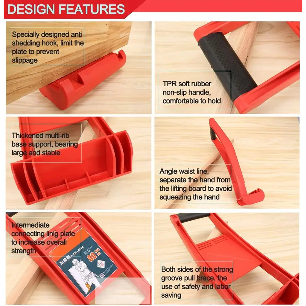 Drywall Carrier - 80kg Heavy Duty Panel Tool for Plywood & Plasterboard | ABS Plastic - Image 4