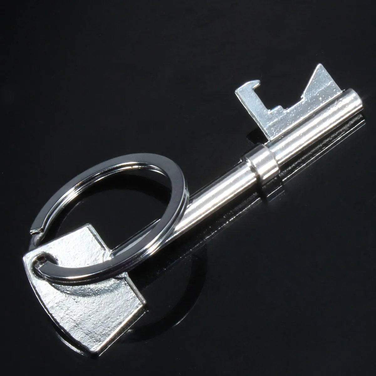 Key Shaped Opener Ring Keyring Chain Keychain Metal Beer Bar Tool - Image 4