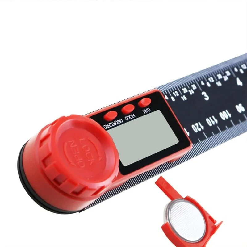 ETOPOO Digital Angle Ruler - 200mm/300mm Carbon Fiber with LCD Display | 360° Inclinometer & Protractor - Image 5