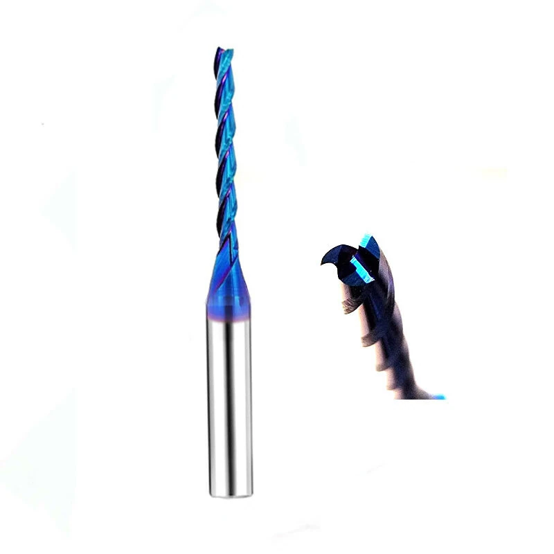 Tapered Flat End Mill CNC Router Bit - 1/4 Inch 3 Flute | Tungsten Steel HRC93 - Image 5