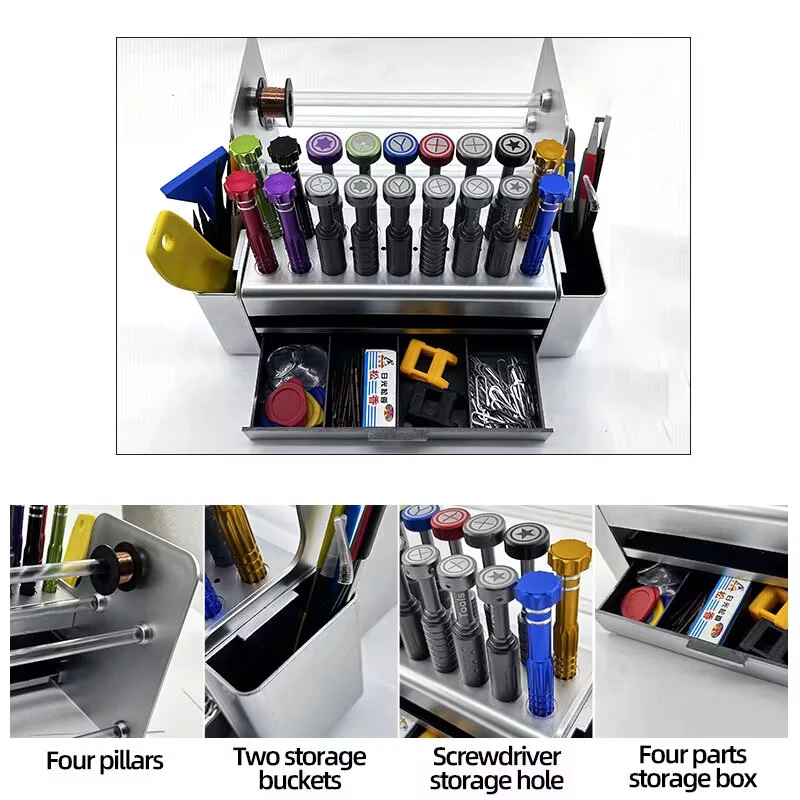 Mobile Phone Screwdriver Storage Box | Portable Tool Organizer with Compartments - Image 4