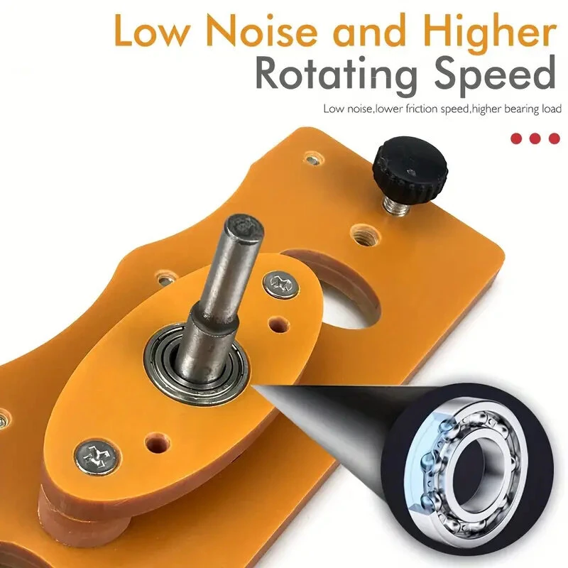 35mm Cabinet Door Hinge Drilling Guide Jig | Woodworking Tool with Low-Noise Bearing - Image 5