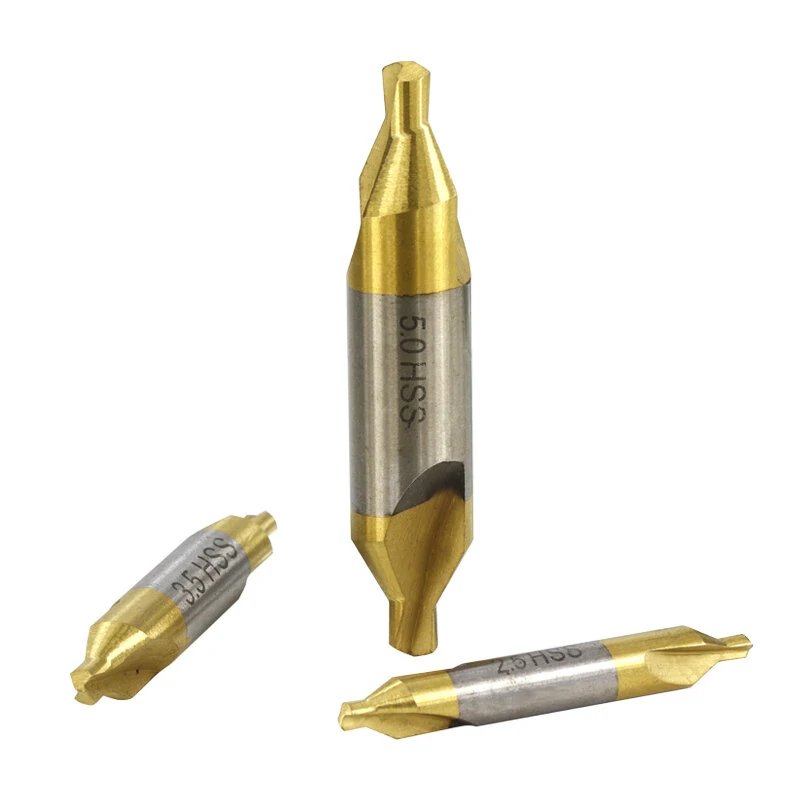 Drillpro 6pcs HSS Titanium Coated Center Drill Bit Set | 60 Degree 1-5mm - Image 4