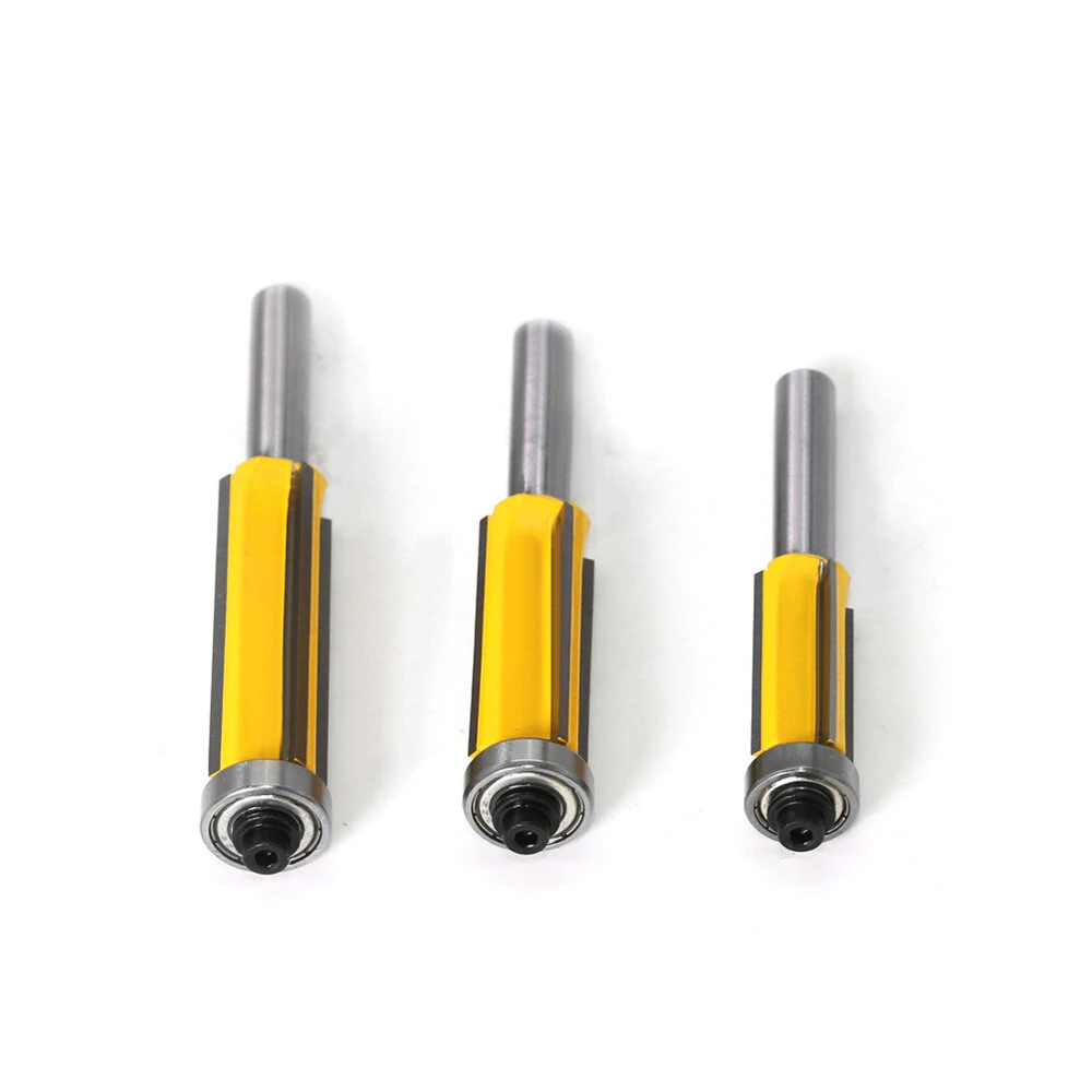 Tungsten Steel Router Bit - 8mm Shank 4 Flute with Bearing | Wood Trimming - Image 3