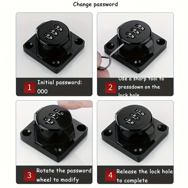 Combination Lock - Mechanical Zinc Alloy 1000 Keyless Entry | Rust-Resistant - Image 3
