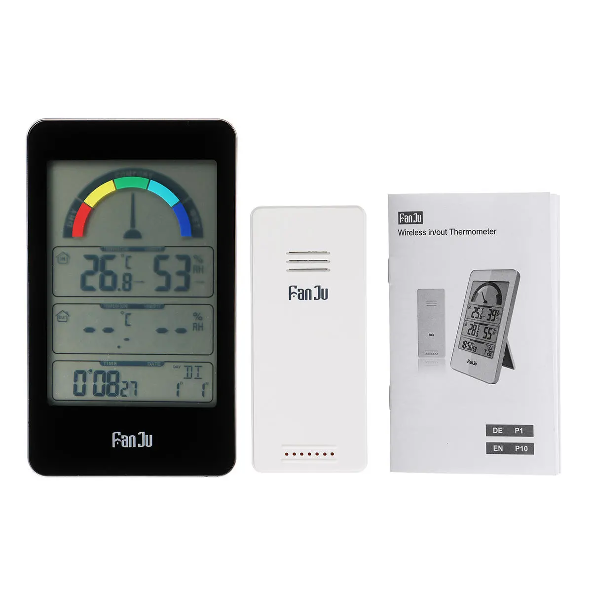 Comfort Indicator Digital Thermometer Hygrometer - Indoor Outdoor with Alarm Clock - Image 3