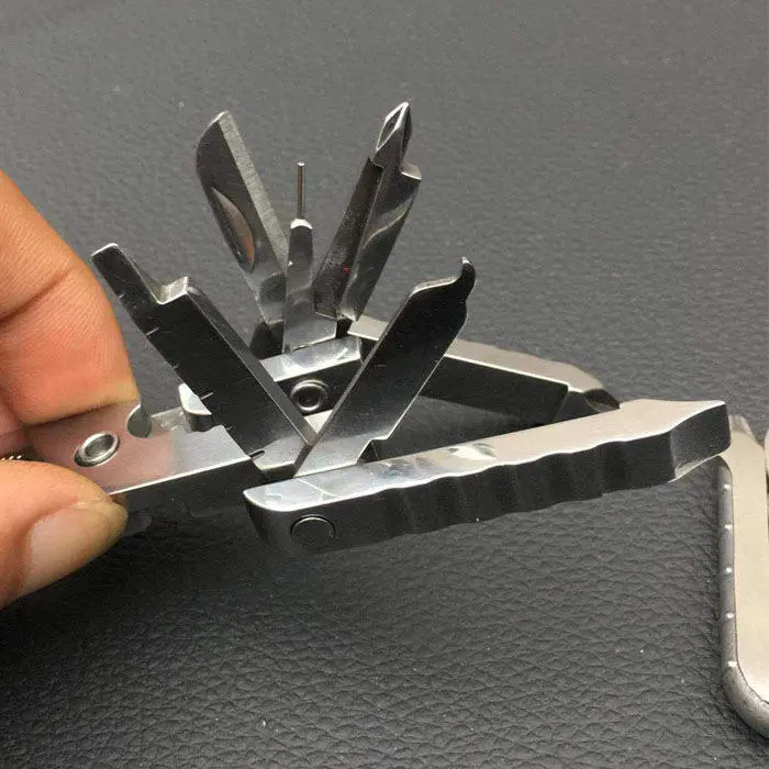 9-in-1 Mini Portable Multi-Function Pliers & Screwdriver EDC Tool | Key Chain - Image 2