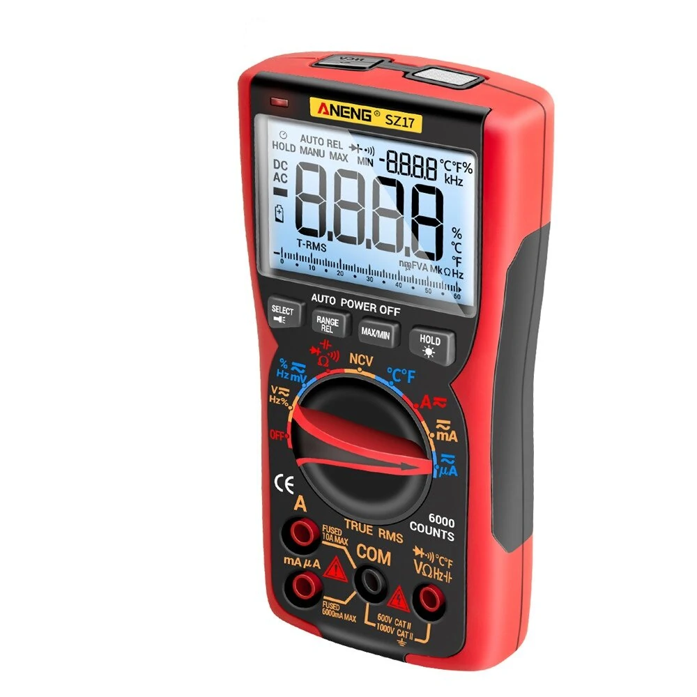 ANENG SZ17 Digital Multimeter | 6000 Counts True RMS AC/DC Tester - Image 5