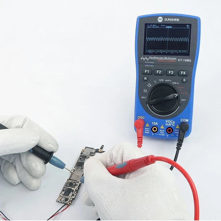SUNSHINE DT-19MS 2in1 Handheld Oscilloscope Multimeter | For Phone Repair & LCD Testing - Image 2