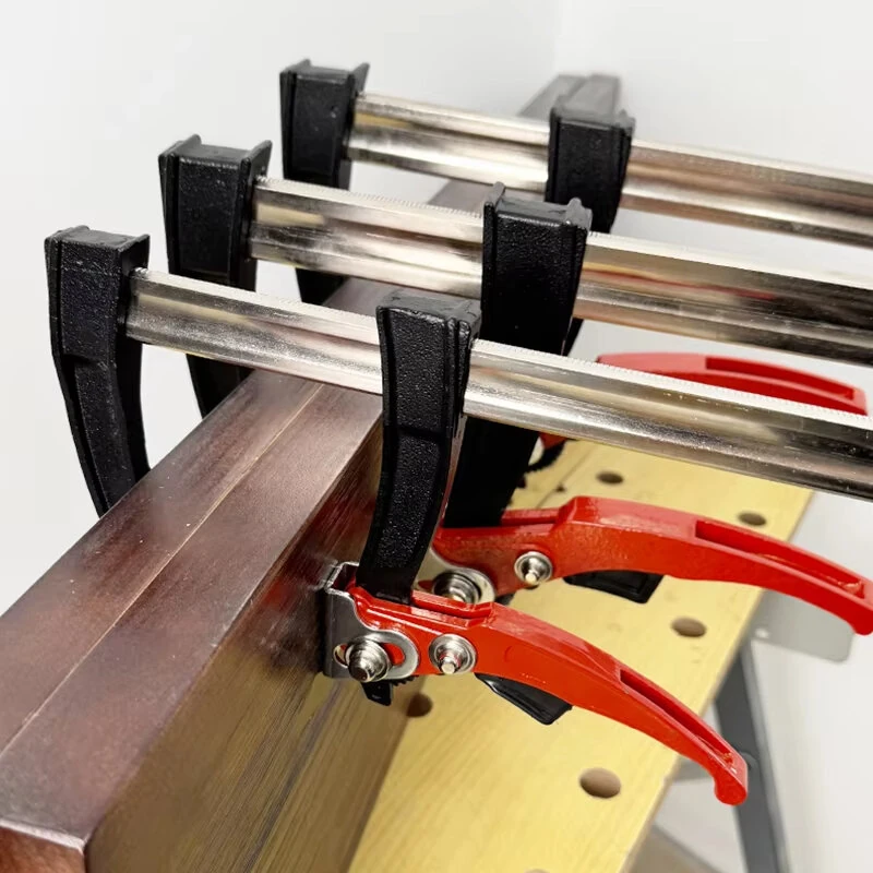 Quick Ratchet Parallel F Clamp - Woodworking Bar Clamp for DIY Gluing & Fixing - Image 2