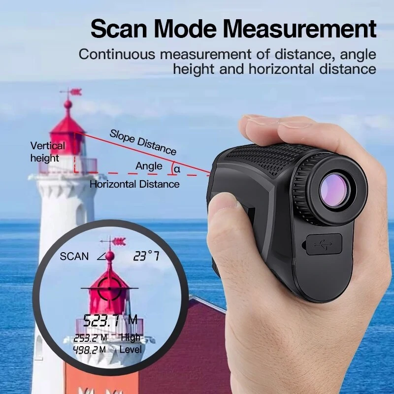Mestek Golf Rangefinder - 600M/1200M Laser Range Finder & Distance Meter - Image 4