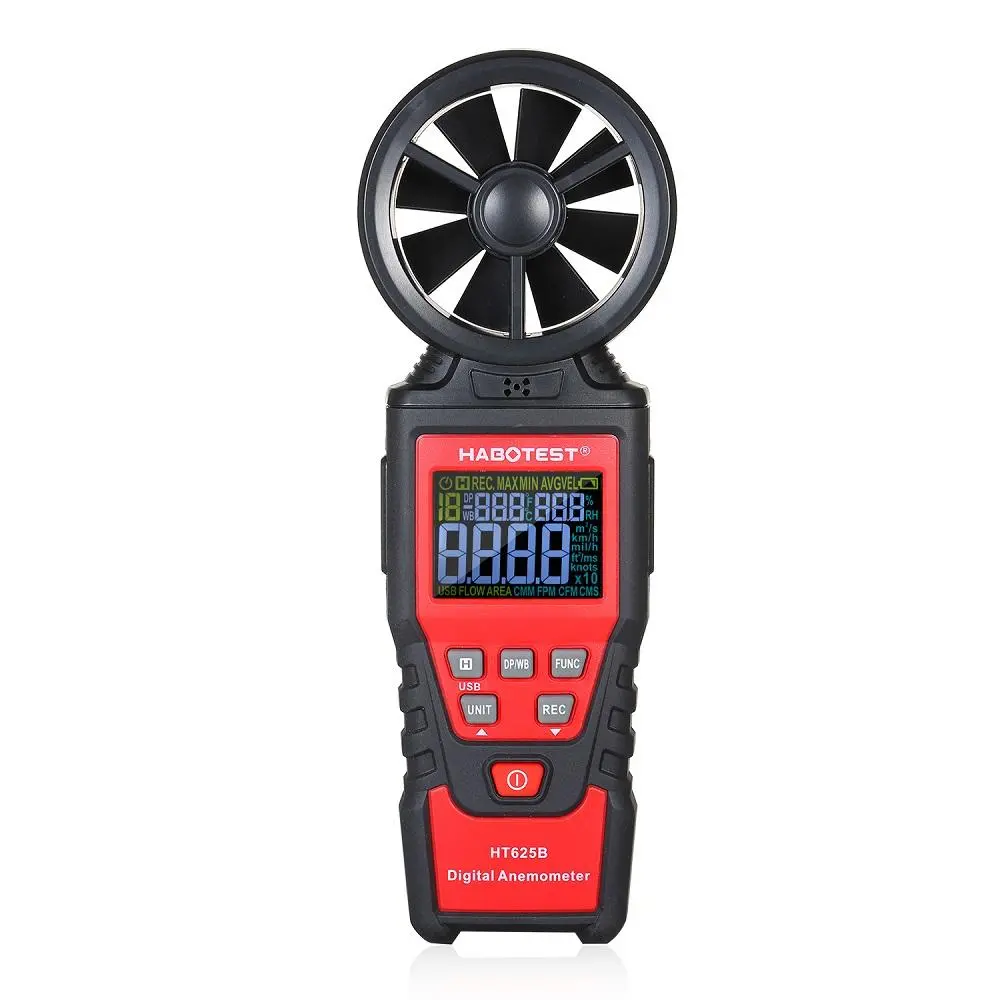 HT625A/HT625B Digital Anemometer - Handheld Wind Speed Meter with Data Hold - Image 3