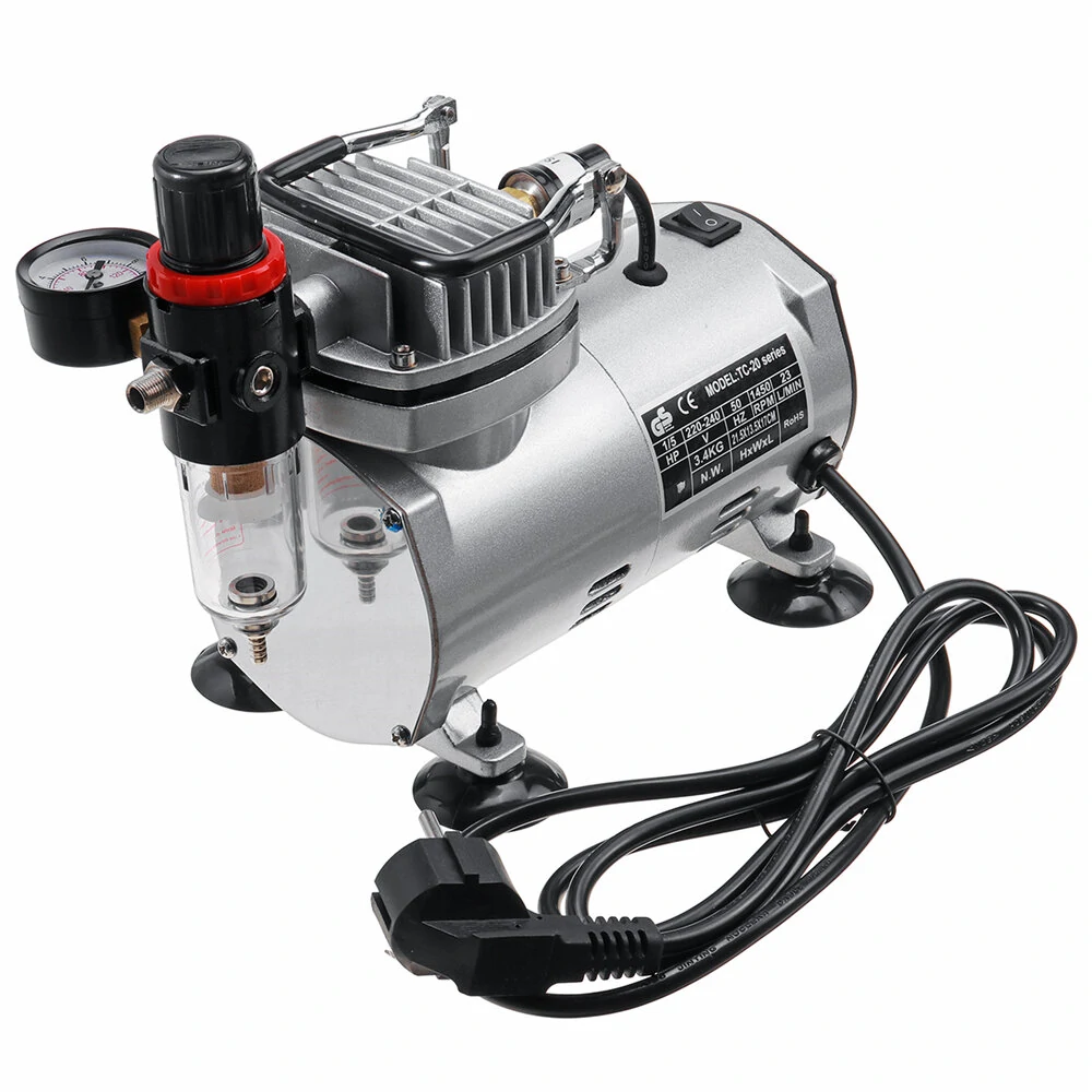 Portable Airbrush Compressor - 110/220V High Pressure Spray Gun Pump for Painting - Image 3