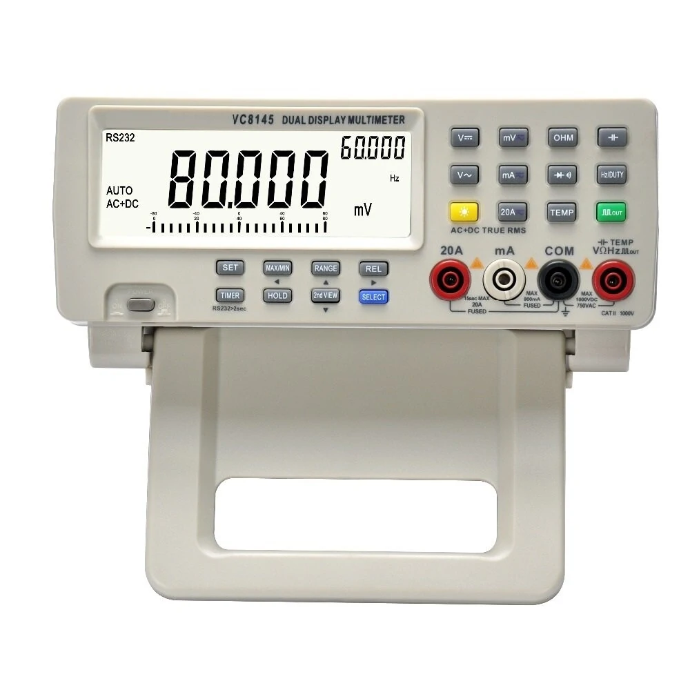 DM8145 Digital Multimeter - 4 7/8 Bench Top | 1000V 20A 80000 Counts Auto Range - Image 3