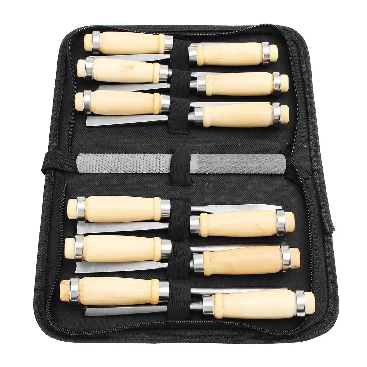 Wood Carving Chisel Set - 14Pcs Professional Woodworking Gouges Kit - Image 5