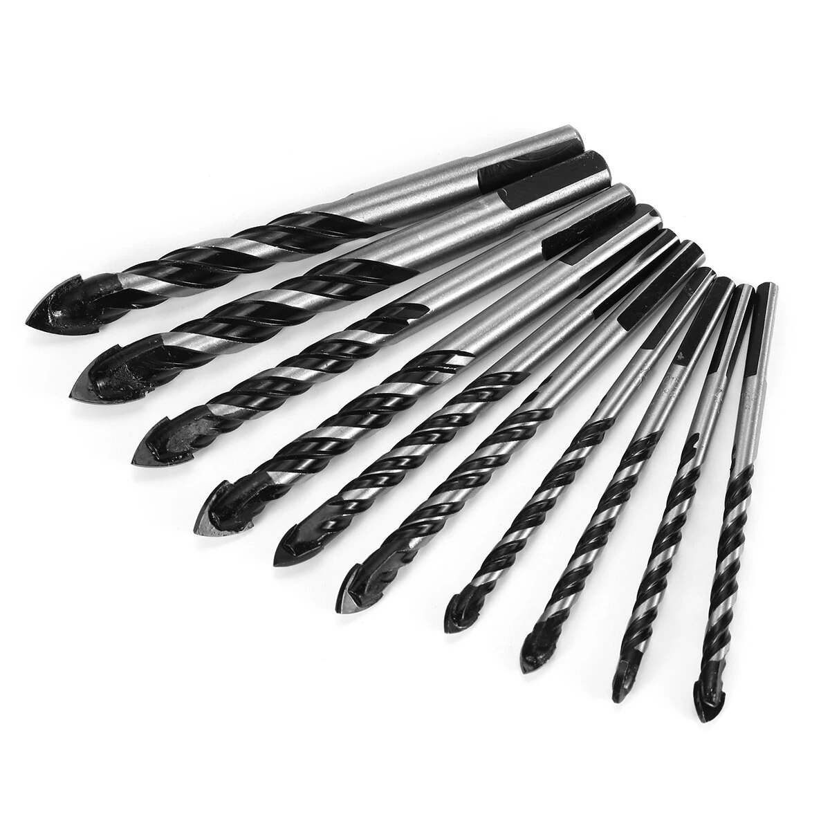 Tungsten Carbide Drill Bit Set - 10Pcs for Tile, Concrete, Glass & Wood - Image 4