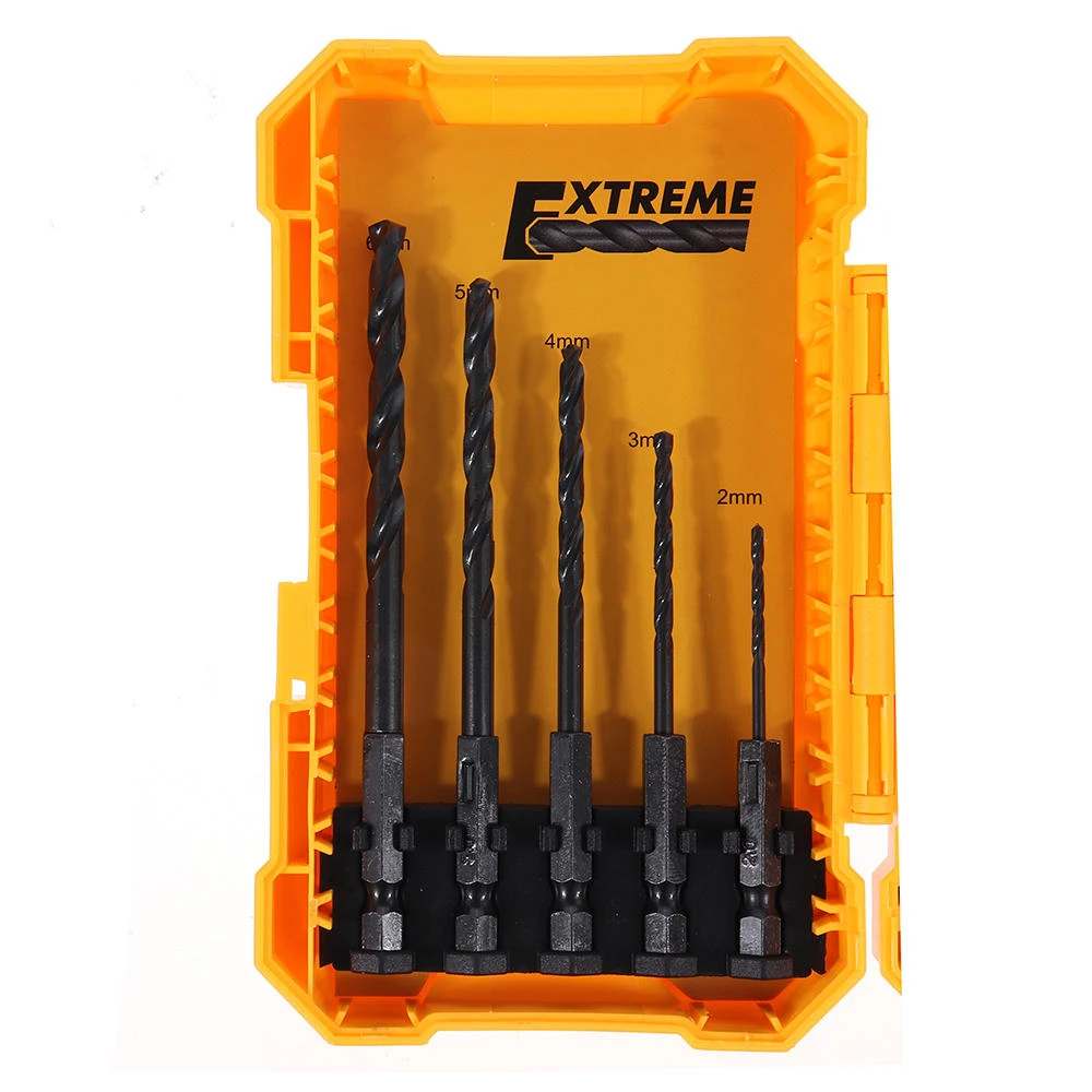 Drillpro 18PCS Screwdriver Drill Bit Set | 5PCS Twist Bits 2-6mm | 12PCS Phillips Torx Square Bits - Image 4