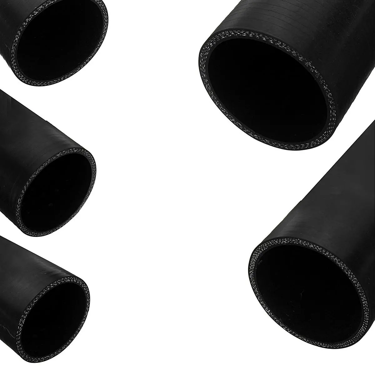 150mm Black Silicone Hose - 15 Degree Elbow Bend for Air Water Coolant - Image 2