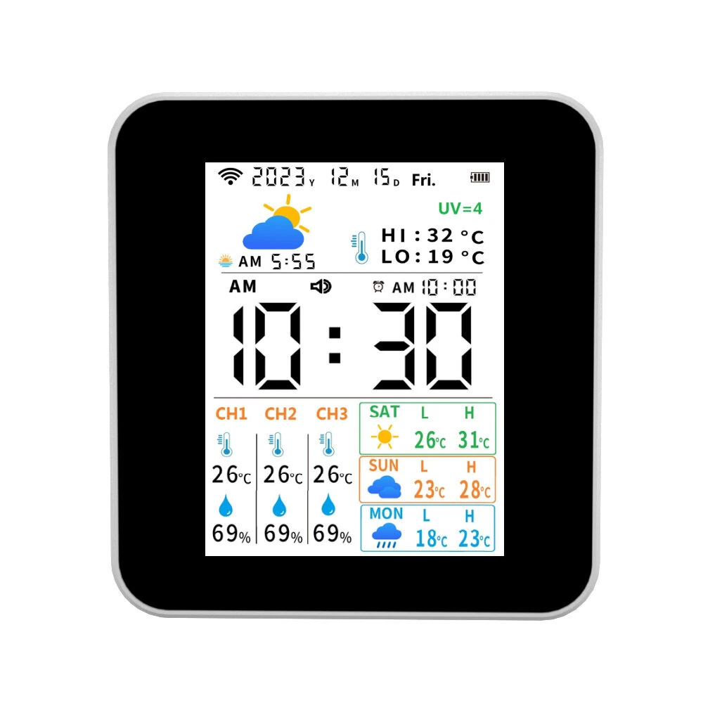 TUYA Smart Weather Station - Wireless Indoor Outdoor Hygrothermograph | 2.8inch Color Display & WiFi - Image 4