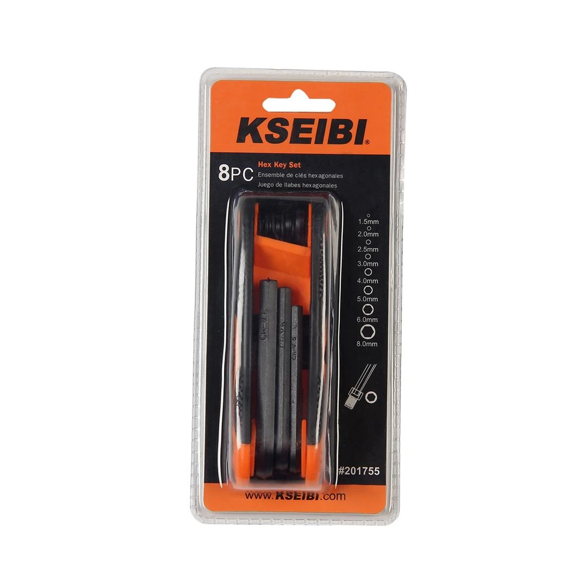 KSEIBI CR-V Folding Screwdriver Set | Metric Hex Key Wrench for Bike Repair - Image 5