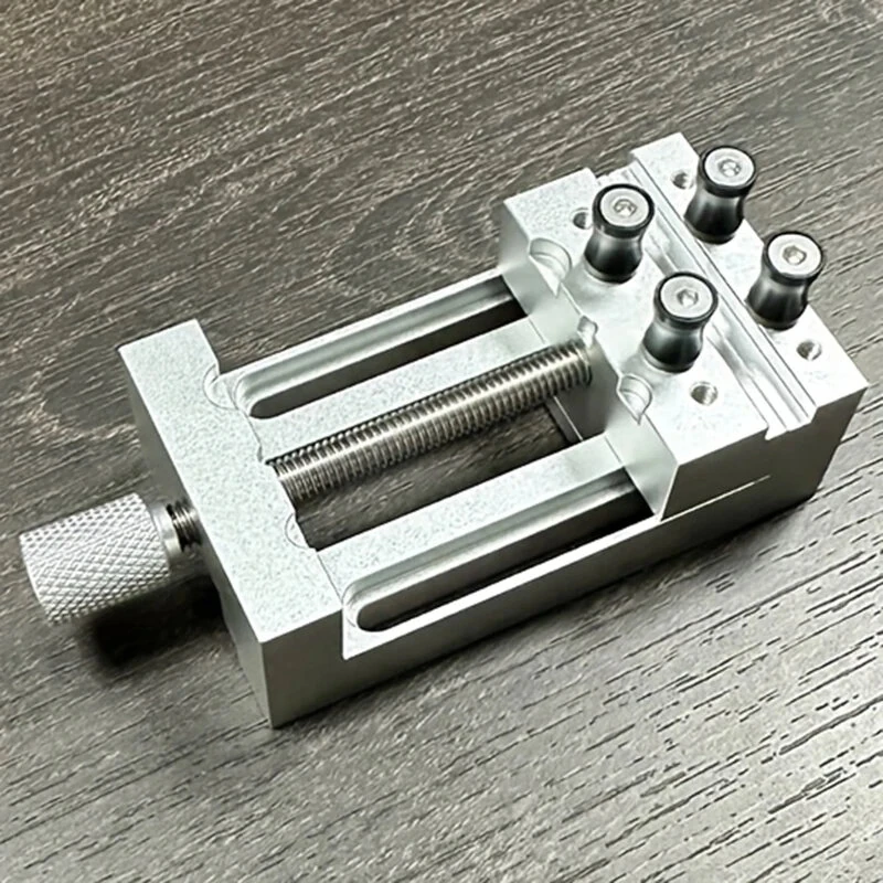 Mini Drill Press Vise - Aluminum Alloy 0-47mm Clamp | Rubber Jaws for Crafts & Modeling - Image 4